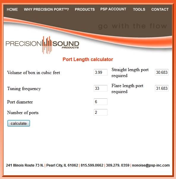 Aero port length question Subwoofers / Enclosures Steve Meade Designs