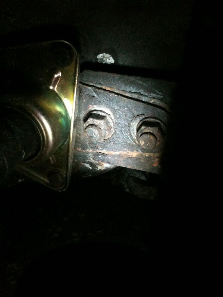 rear suspension has dropped on one side Steering & Suspension