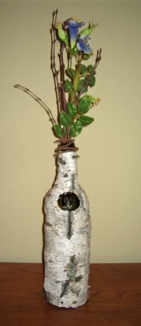 Birch Wine Bottle Vase
