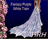 HRH Fantasy purple and white train