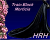 HRH black Morticia train  matches my HRH Morticia Black dress