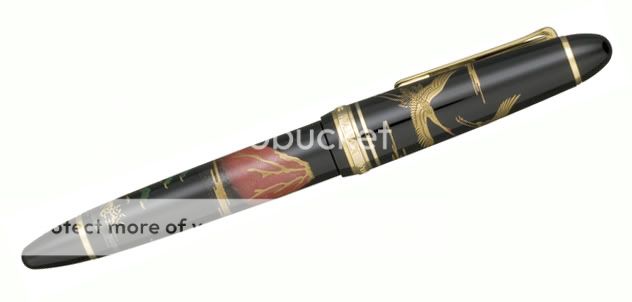 Sailor Profit Maki e Fountain Pen Red Fuji and a crane 24k #11 5010 