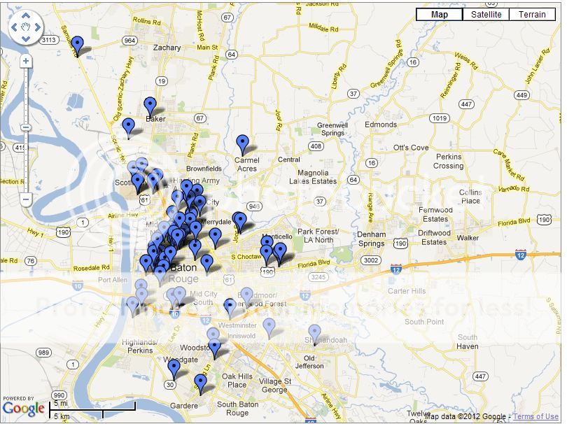 Baton Rouge Crime Map 9219