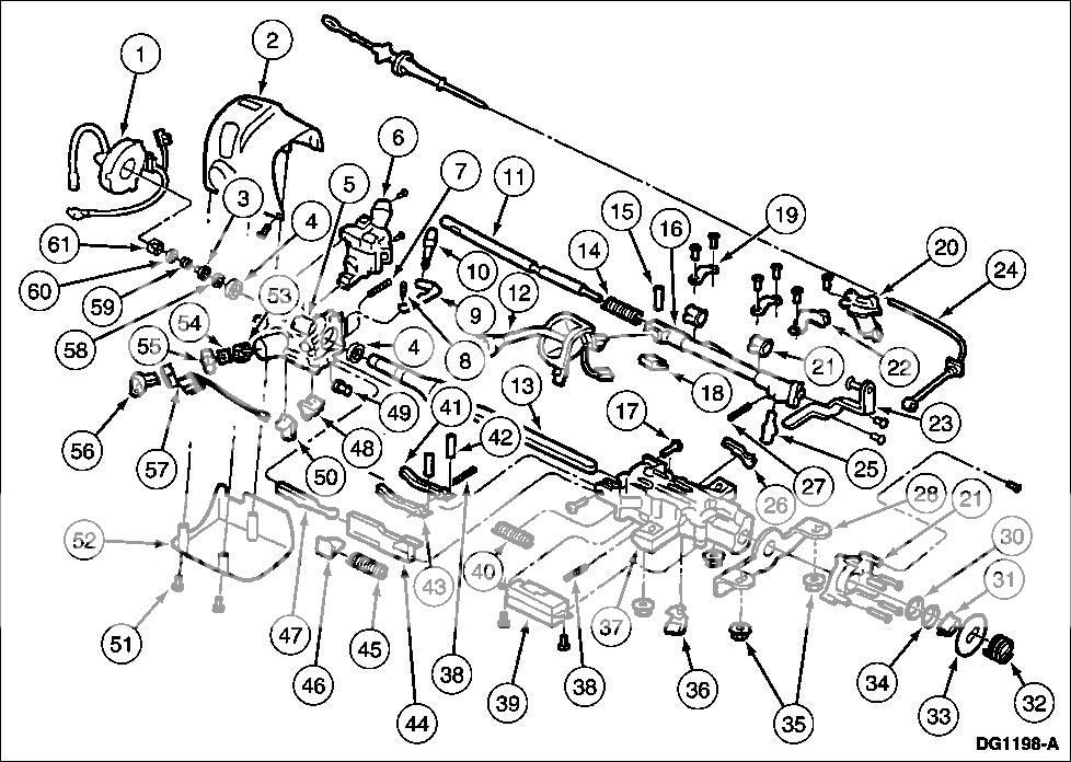 1995 Ford taurus steering column drawing #2