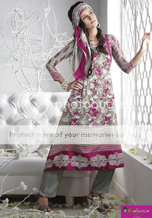 Indian Designer Dress Material Punjabi Suit Churidar Crepe Print 