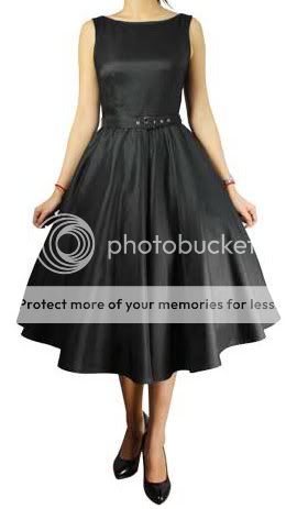   BELTED FORMAL 50s style PINUP SWING DRESS 4 6 8 10 12 14 16 18  